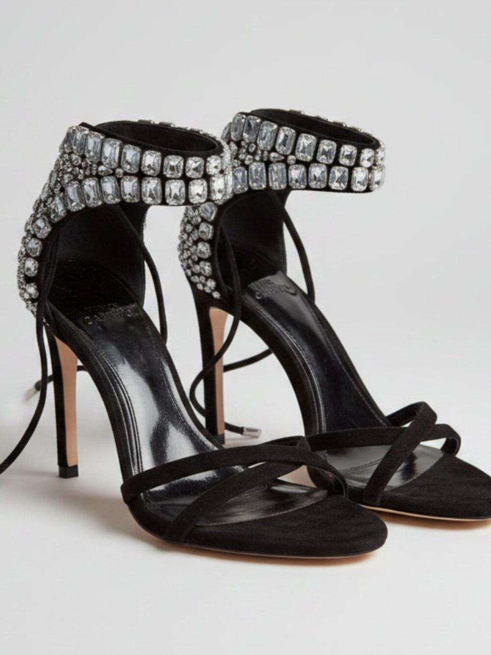 Vince Camuto Embellished Stiletto Sandals Size 7.5 | Women's Rhinestone Heels